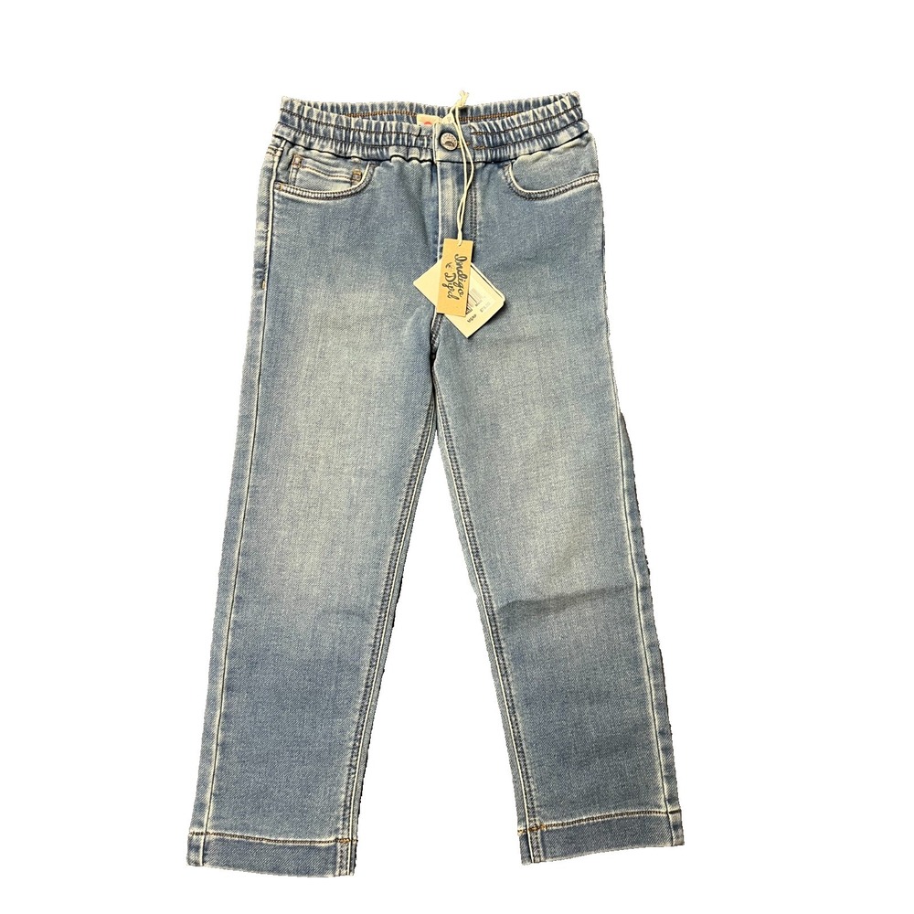 Faherty Eastern Shore Stretch Terry Jeans Kids Size 5 Blue 5 Pocket‎ Design NWT